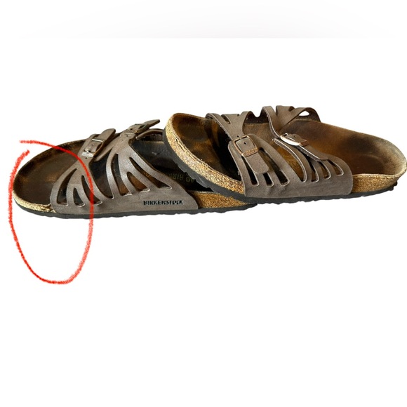 Birkenstock Granada Strap Sandals Leather Sand Beach Nubuck Sz.40 - Picture 8 of 9